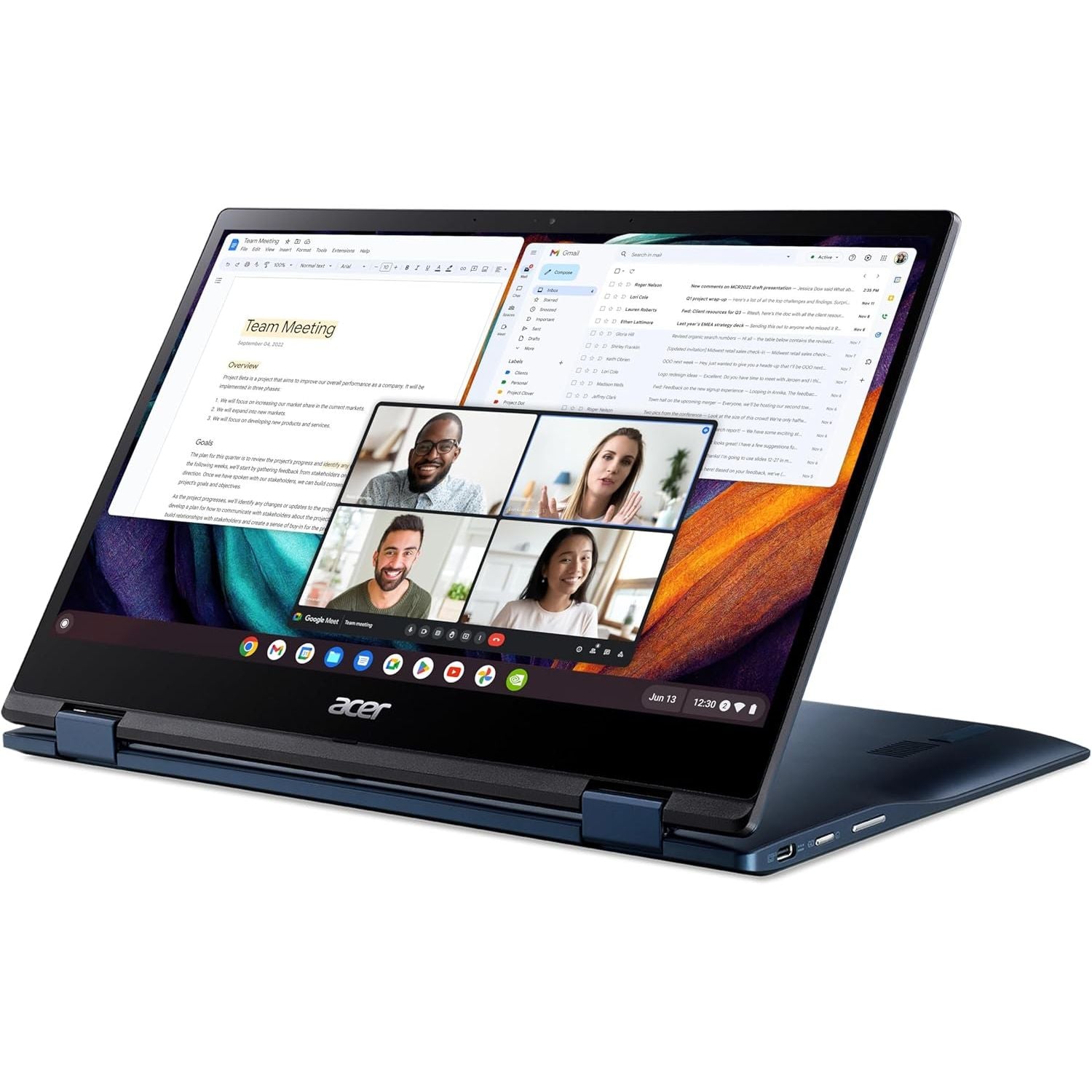 Buy Acer,Acer Chromebook Spin 513 CP513-1H – 13.3" Full HD Touchscreen 2-in-1 Laptop, Qualcomm SC7180, 8GB RAM, 64GB eMMC, Chrome OS – Blue - Gadcet UK | UK | London | Scotland | Wales| Near Me | Cheap | Pay In 3 | Laptops